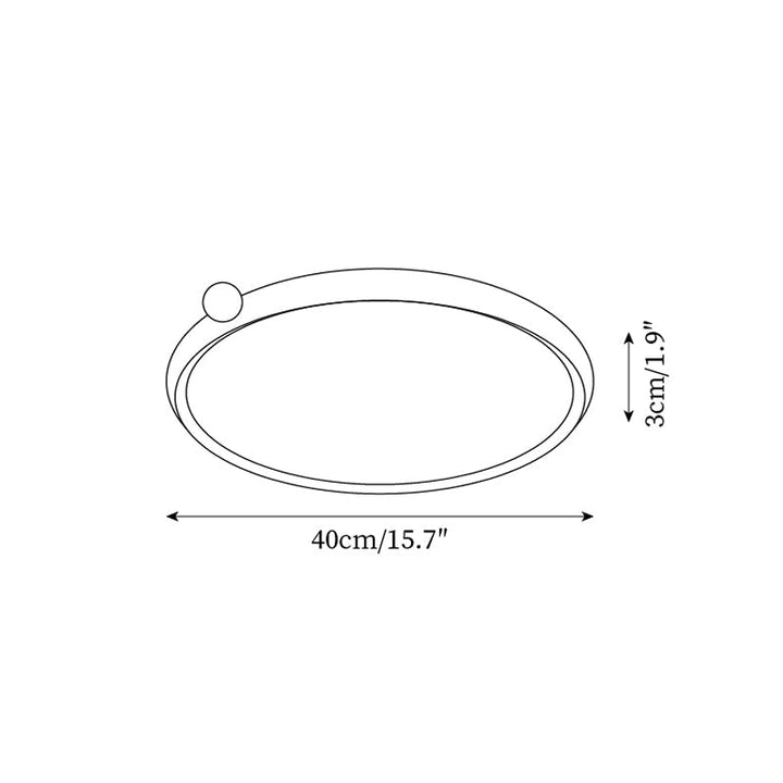 Geos Lustre Plafonnier Ton Bois Circulaire LED - Neutralighting