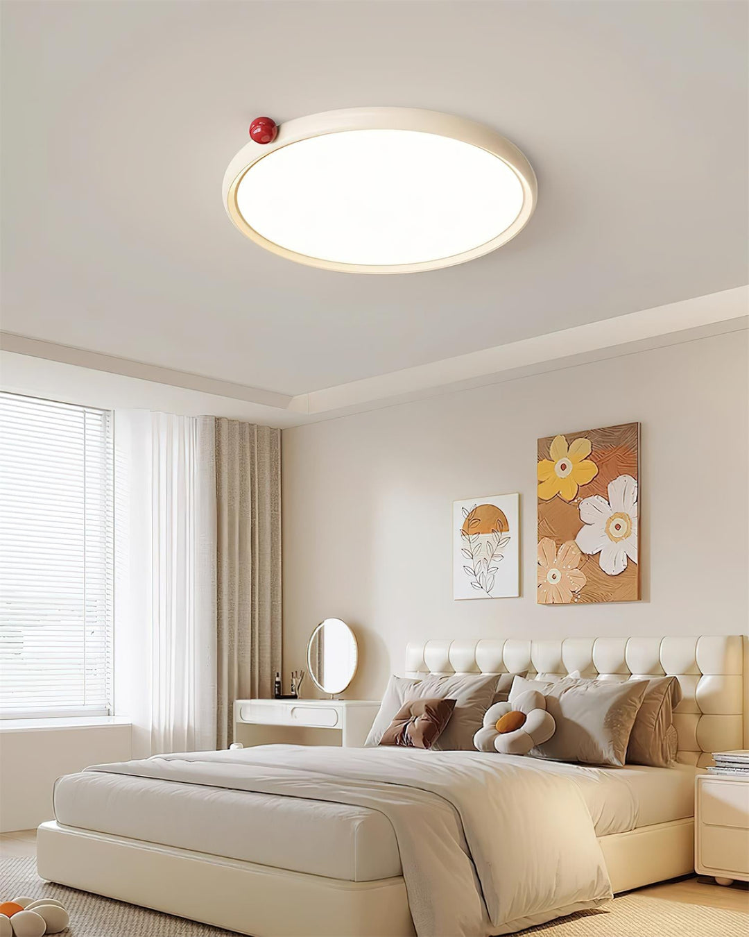 Geos Lustre Plafonnier Ton Bois Circulaire LED - Neutralighting