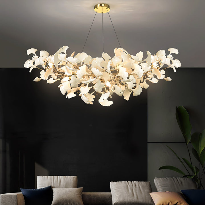 Olivia Lustre Moderne et Luxueuse, Métal/céramique, Or, Salon/Chambre à Coucher - Neutralighting