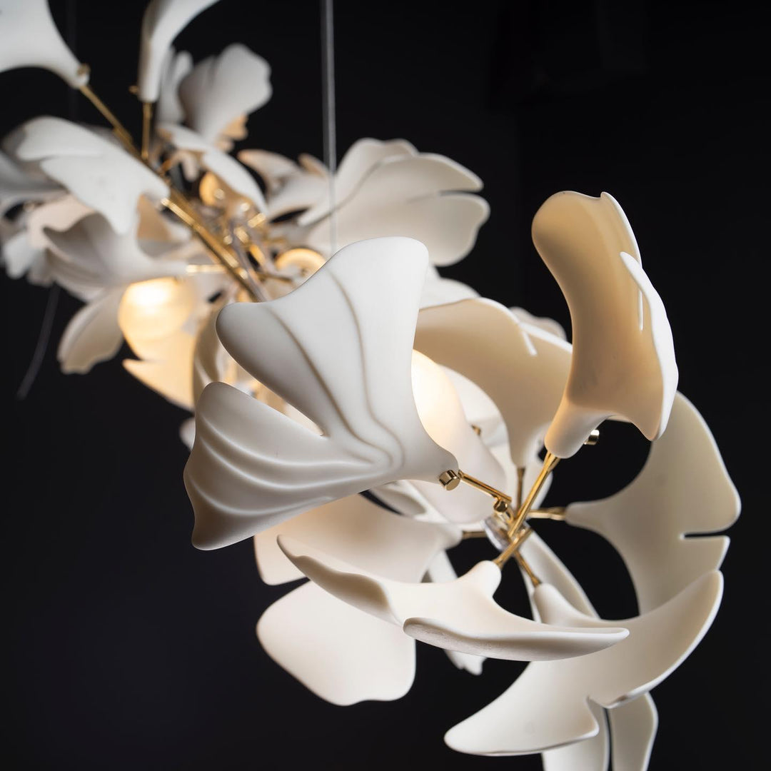 Olivia Suspension de Luxe Moderne à LED, Métal/Céramique, Or, Salon/Salle à Manger - Neutralighting