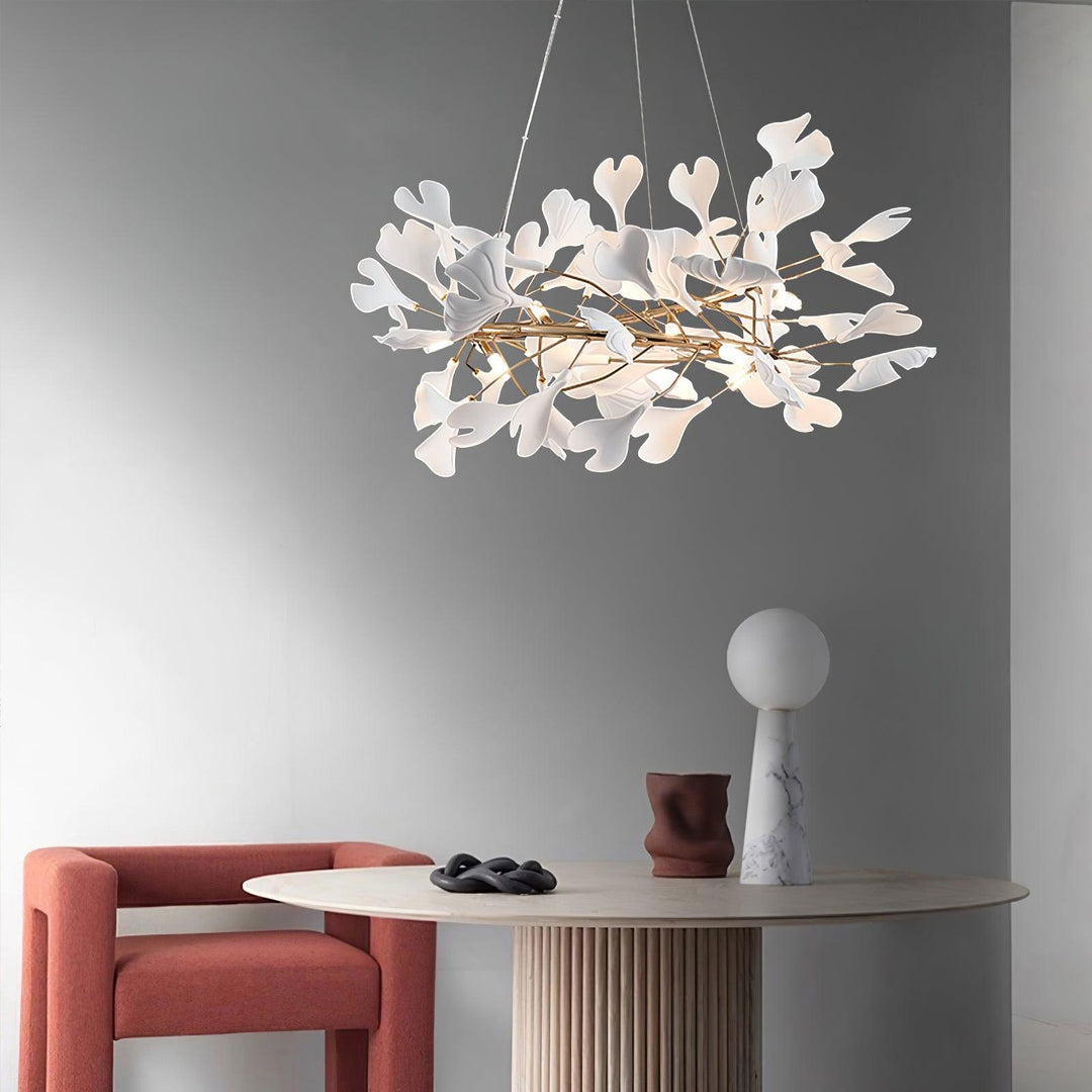 Olivia Suspension de Luxe Moderne à LED, Métal/Céramique, Or, Salon/Salle à Manger - Neutralighting