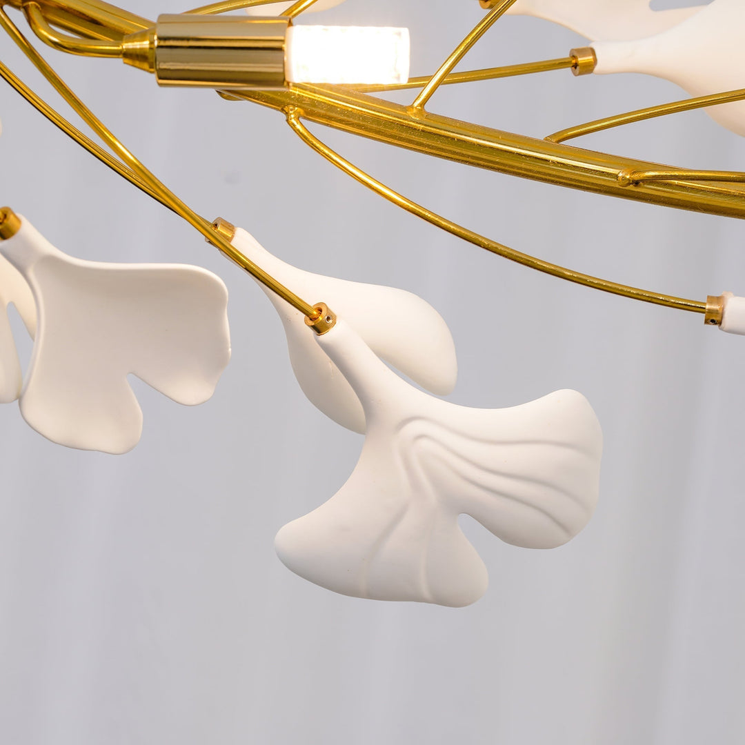 Olivia Suspension de Luxe Moderne à LED, Métal/Céramique, Or, Salon/Salle à Manger - Neutralighting