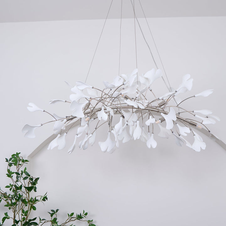 Arux Lustre Ginkgo Art Déco Courbé Vers le Bas - Neutralighting