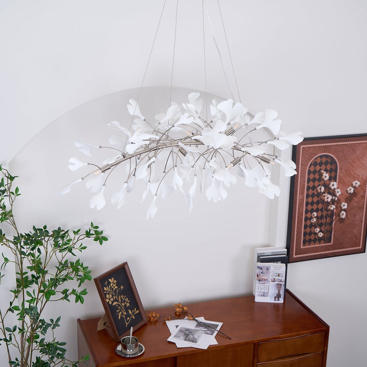 Arux Lustre Ginkgo Art Déco Courbé Vers le Bas - Neutralighting