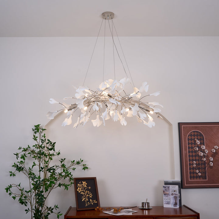 Arux Lustre Ginkgo Art Déco Courbé Vers le Bas - Neutralighting