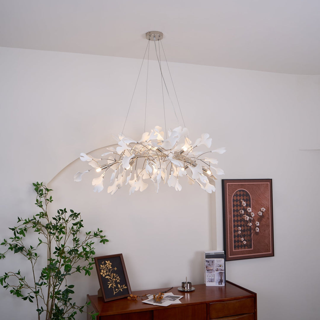 Arux Lustre Ginkgo Art Déco Courbé Vers le Bas - Neutralighting
