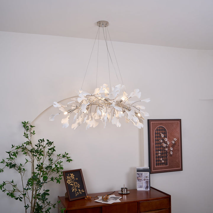 Arux Lustre Ginkgo Art Déco Courbé Vers le Bas - Neutralighting