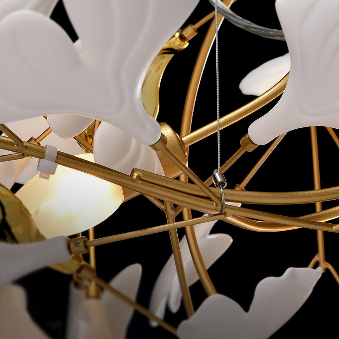 Arux Lustre Ginkgo Art Déco Courbé Vers le Bas - Neutralighting