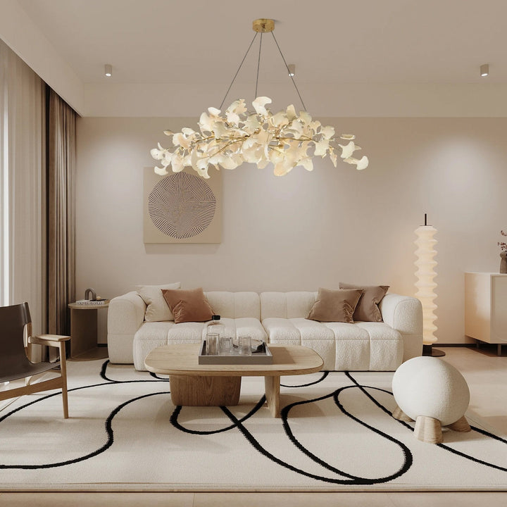 Arux Lustre Ginkgo Art Déco Courbé Vers le Bas - Neutralighting