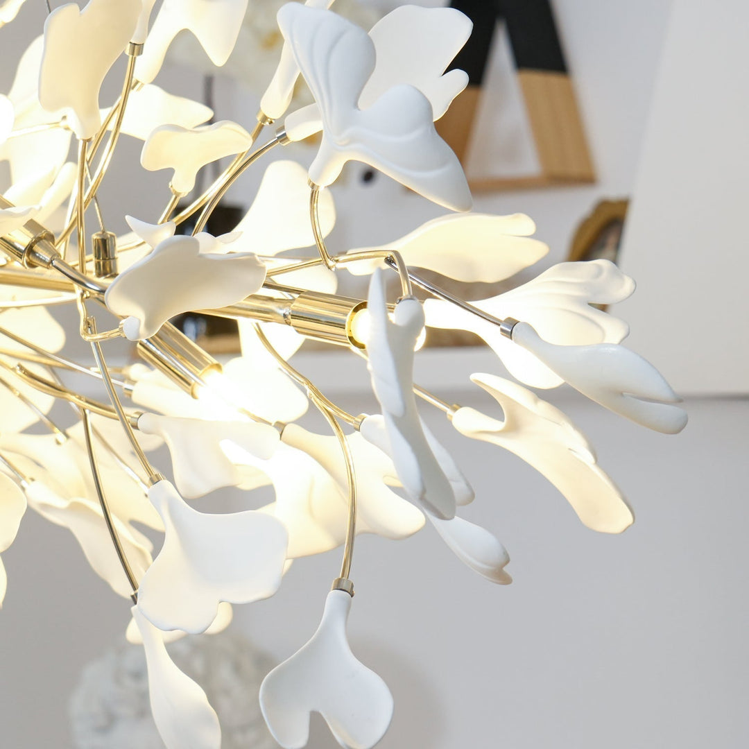 Arux Lustre Ginkgo Art Déco Courbé Vers le Bas - Neutralighting