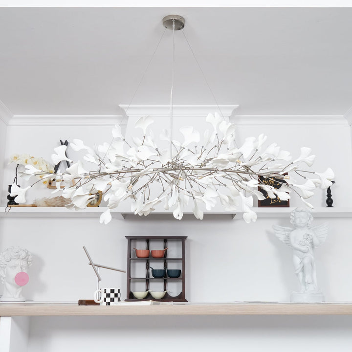 Arux Lustre Ginkgo Art Déco Courbé Vers le Bas - Neutralighting
