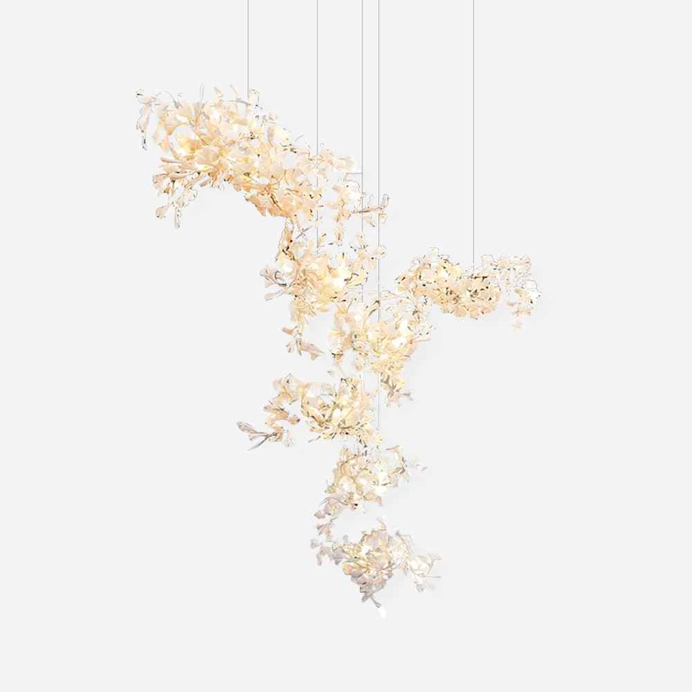 Lampe Gingko en Métal – Élégance Moderne