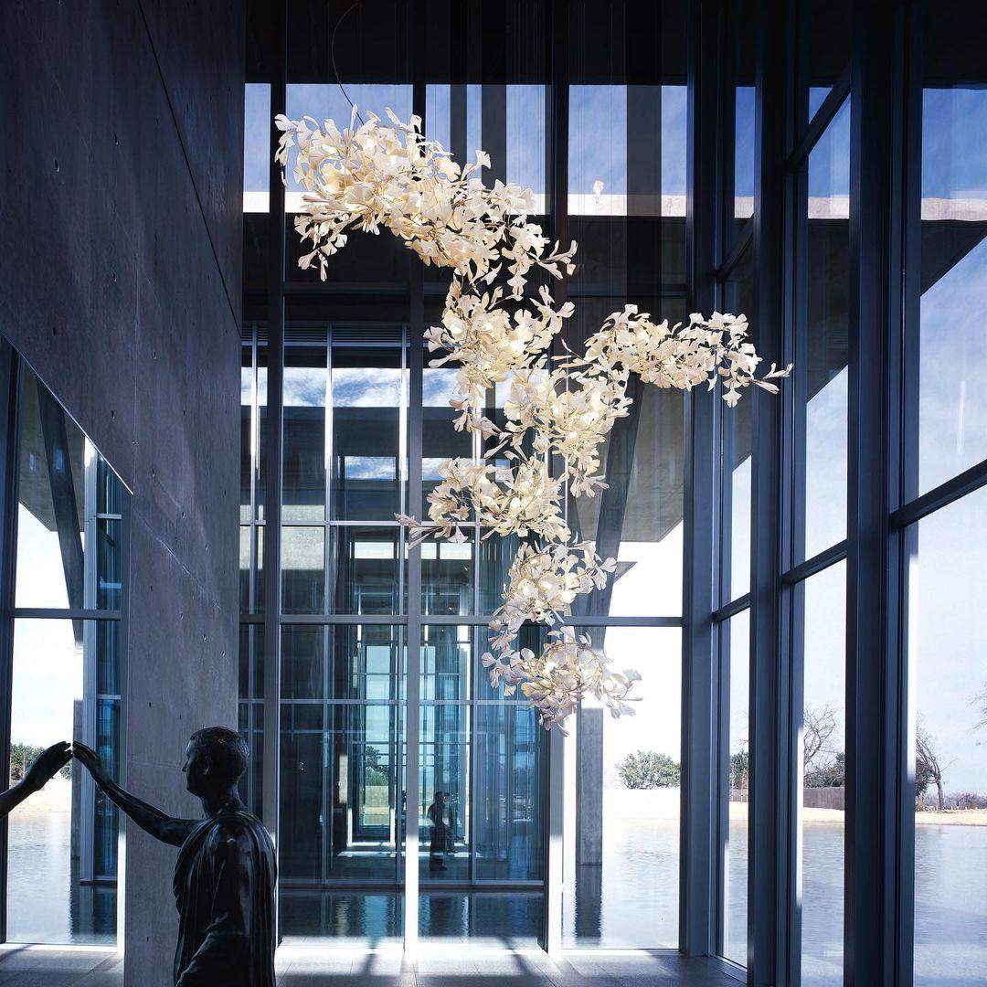 Gingko Lustre Feuille Forme Suspension Nature Inspiré - Neutralighting