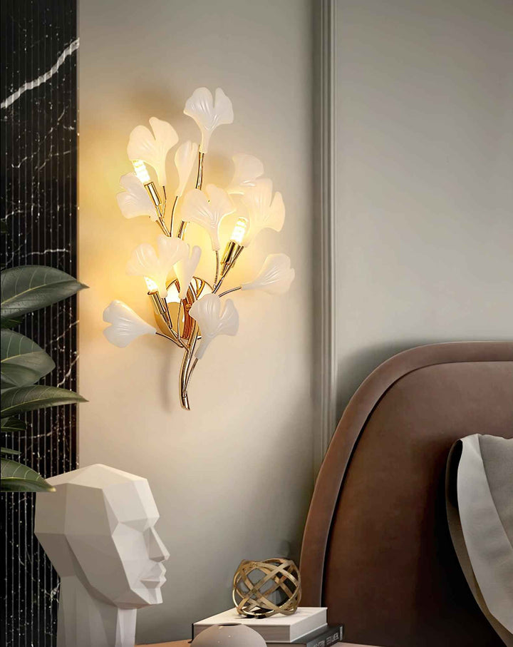 Gingko Métal 35cm Blanc LED 5W