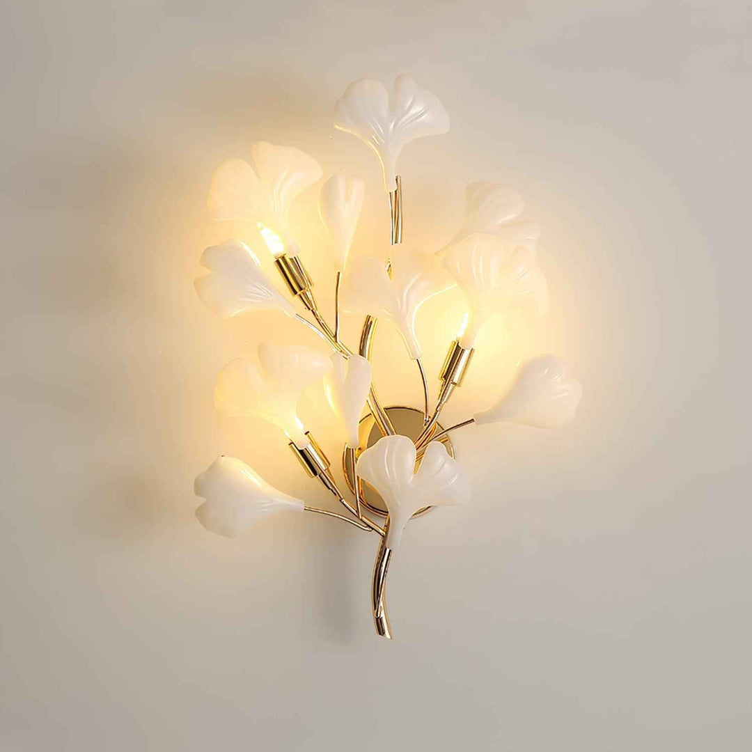 Gingko Métal 35cm Blanc LED 5W