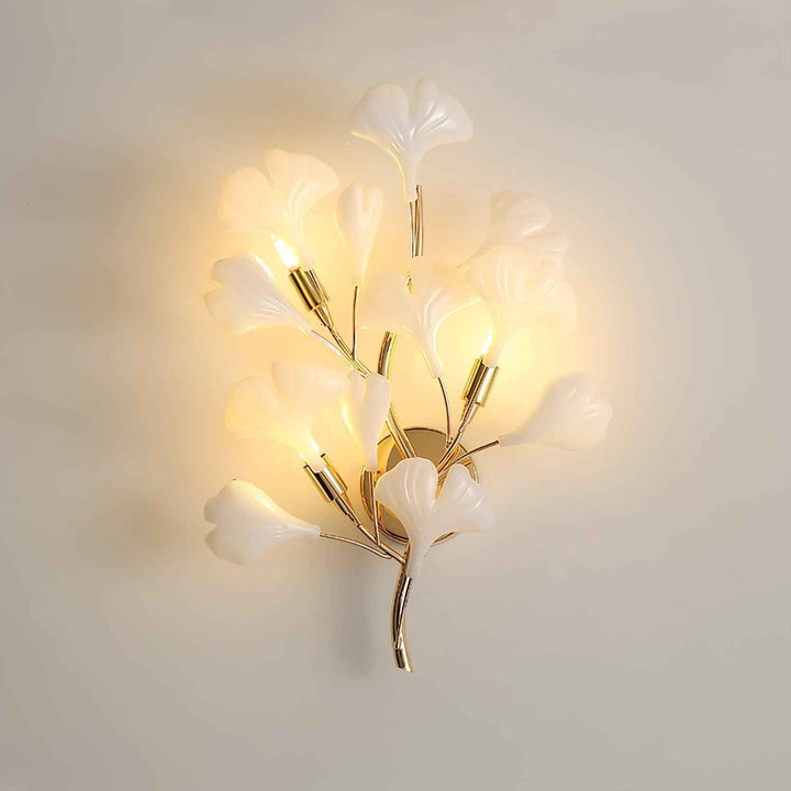Gingko Métal 35cm Blanc LED 5W