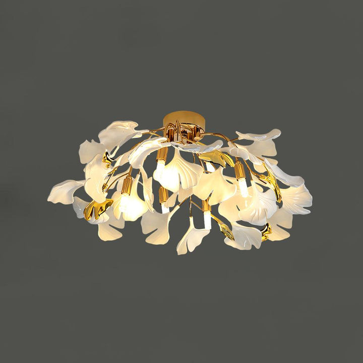 Callenne Plafonnier élégant en feuille de ginkgo - Neutralighting