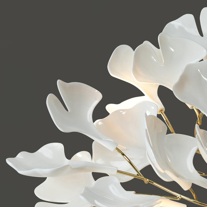 Ginkgo Plafonnier en Verre avec Finition Dorée - Neutralighting