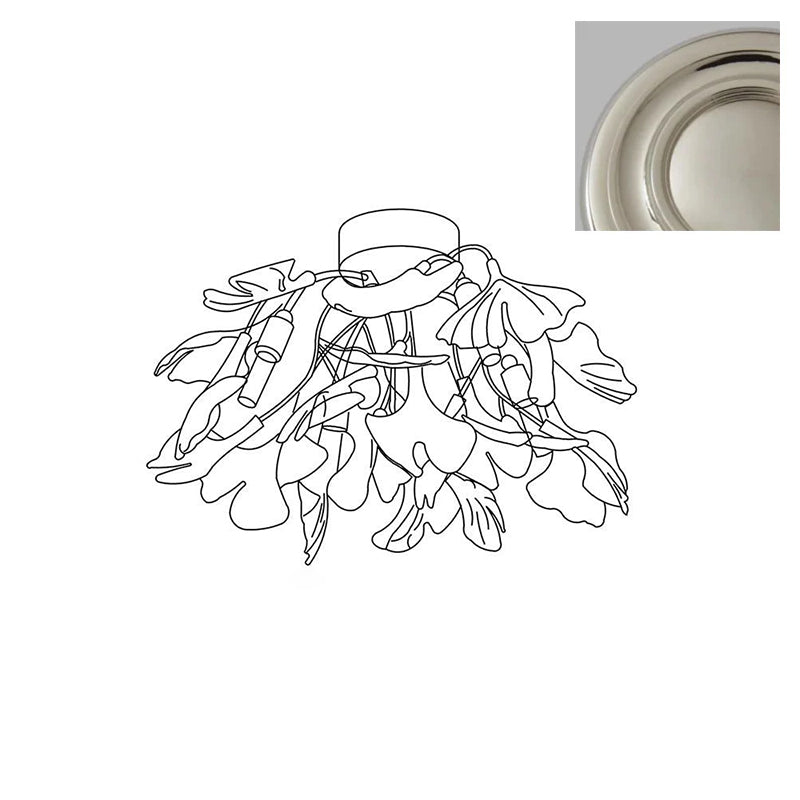 Ginkgo Plafonnier en Verre avec Finition Dorée - Neutralighting