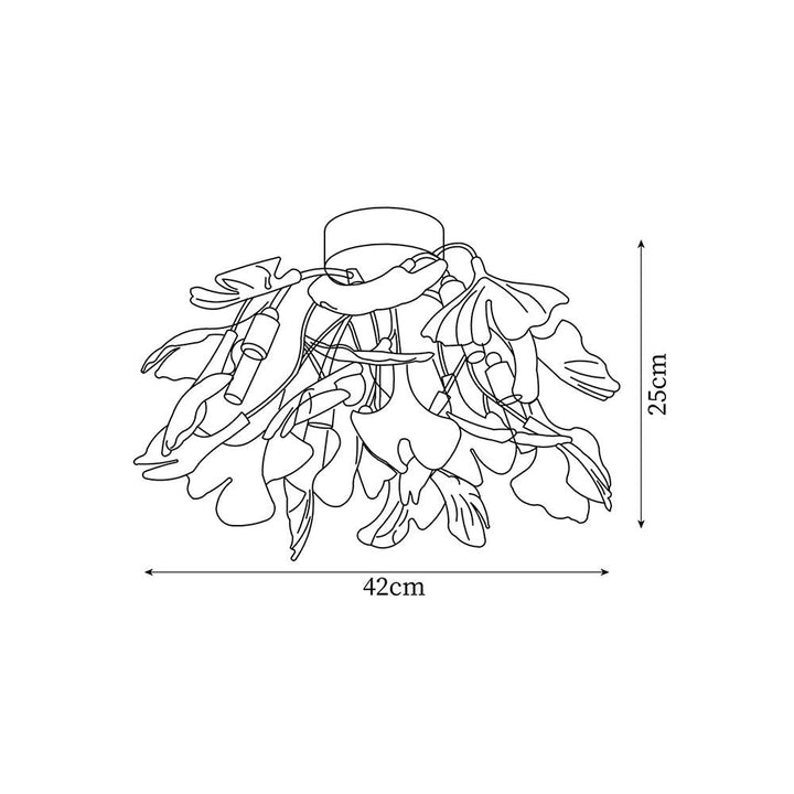 Callenne Plafonnier élégant en feuille de ginkgo - Neutralighting