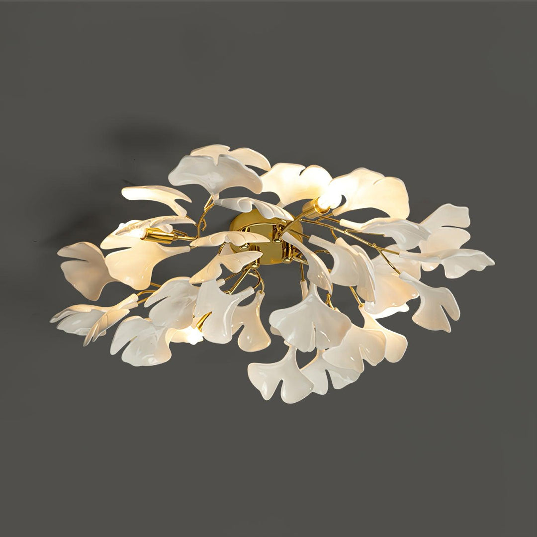 Callenne Plafonnier élégant en feuille de ginkgo - Neutralighting