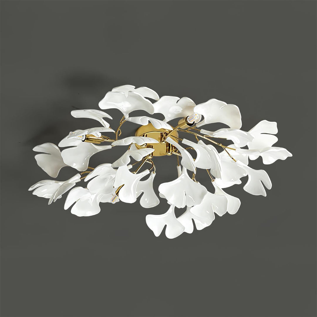 Callenne Plafonnier élégant en feuille de ginkgo - Neutralighting