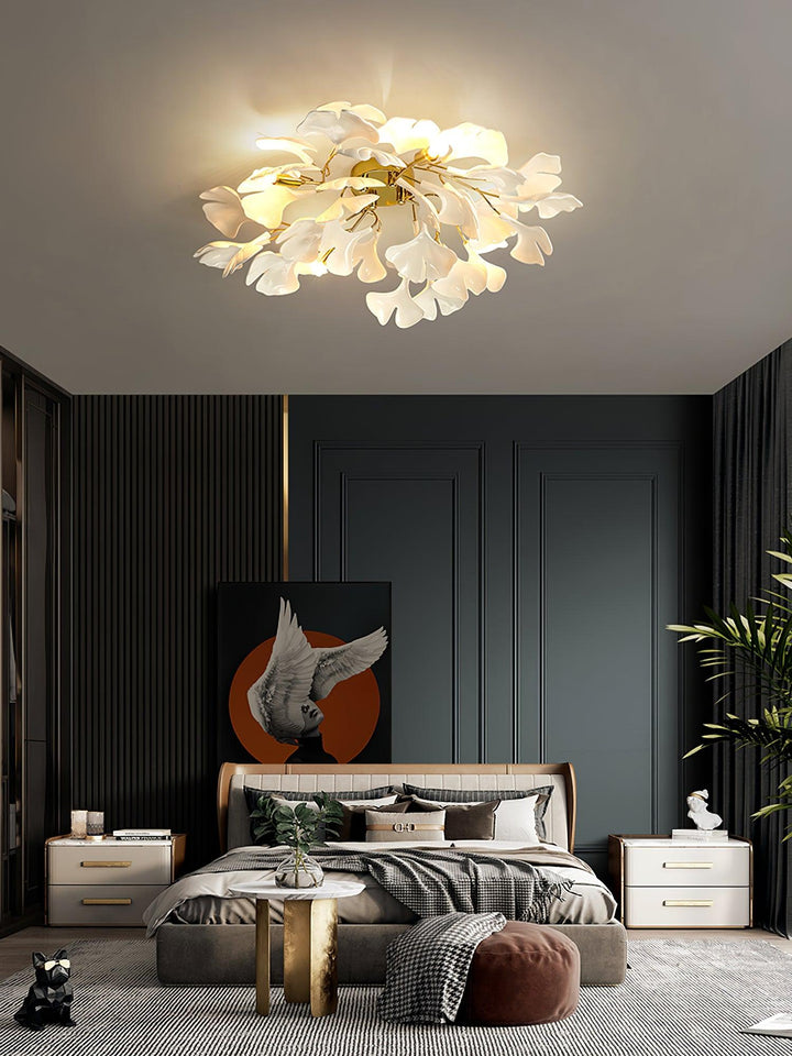 Callenne Plafonnier élégant en feuille de ginkgo - Neutralighting