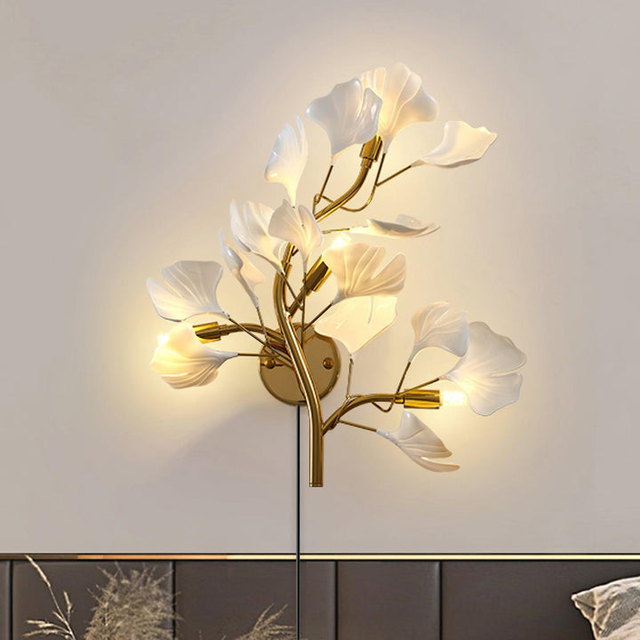 Aurean Applique murale à brancher Luminaire floral en acrylique Élégance française - Neutralighting