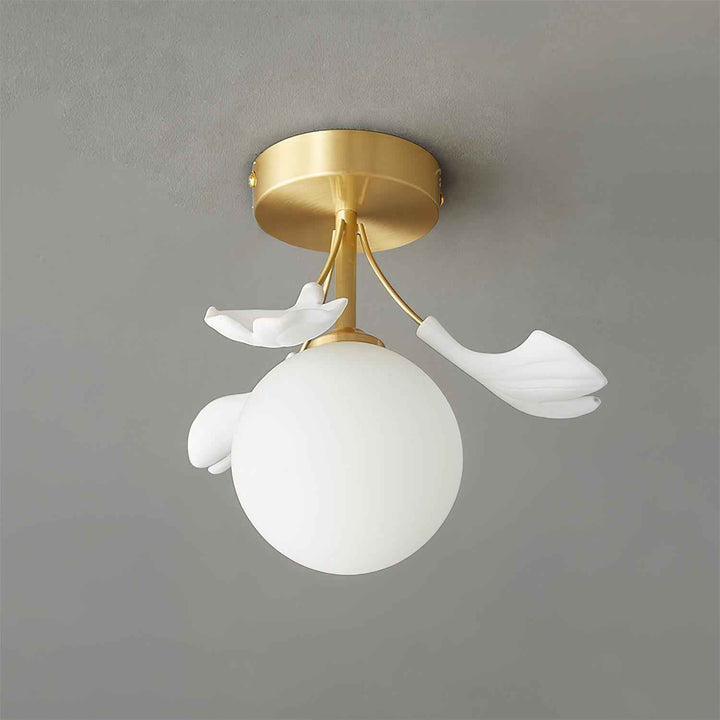 Ginkgo Laiton 23cm Blanc LED 5W