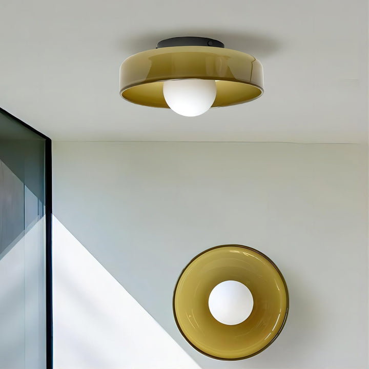 Solara Plafonnier Orange Anneau Ludique Sculptural - Neutralighting