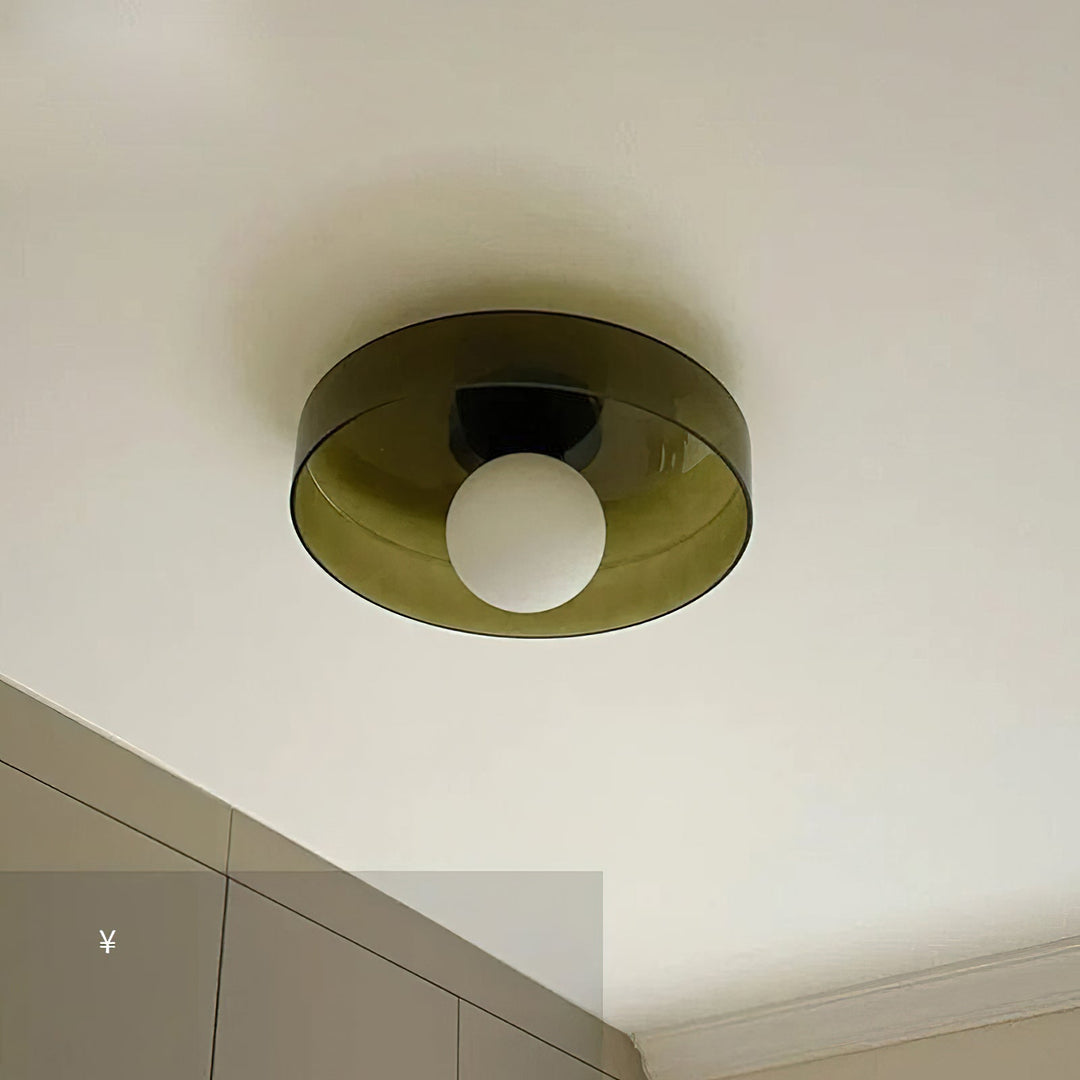 Solara Plafonnier Orange Anneau Ludique Sculptural - Neutralighting