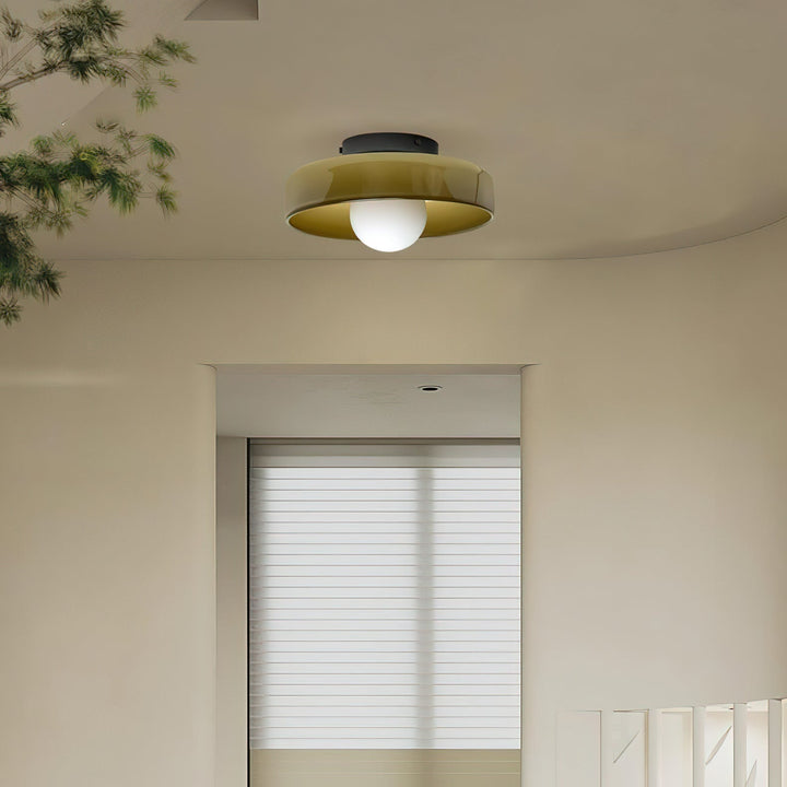 Solara Plafonnier Orange Anneau Ludique Sculptural - Neutralighting