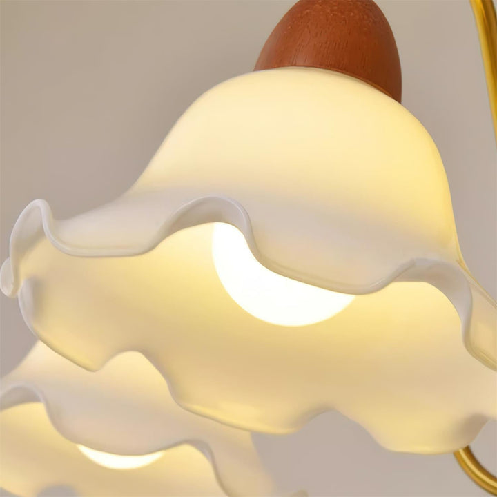 Gino Lustre Fleur Verre Courbé - Neutralighting