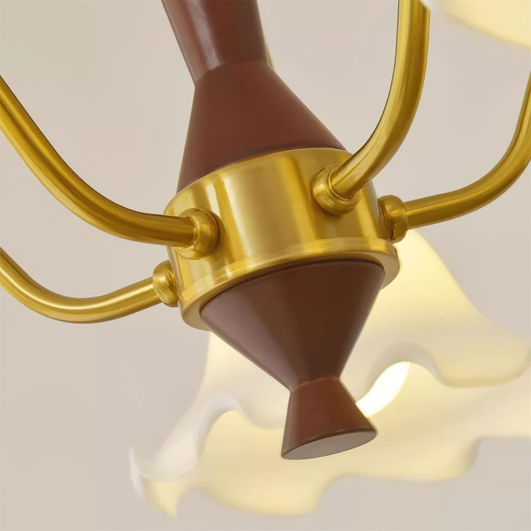Gino Lustre Fleur Verre Courbé - Neutralighting