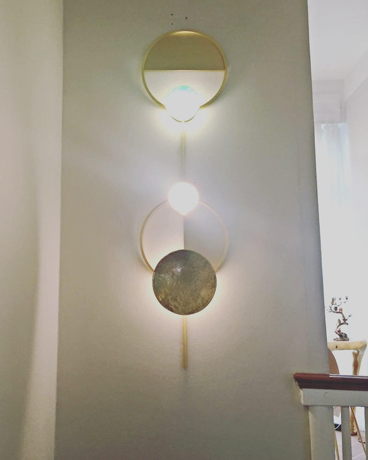 OrbitenApplique Murale en Laiton et Verre Moderne - Neutralighting