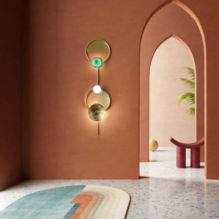 OrbitenApplique Murale en Laiton et Verre Moderne - Neutralighting