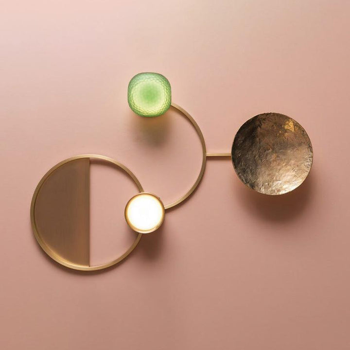 OrbitenApplique Murale en Laiton et Verre Moderne - Neutralighting