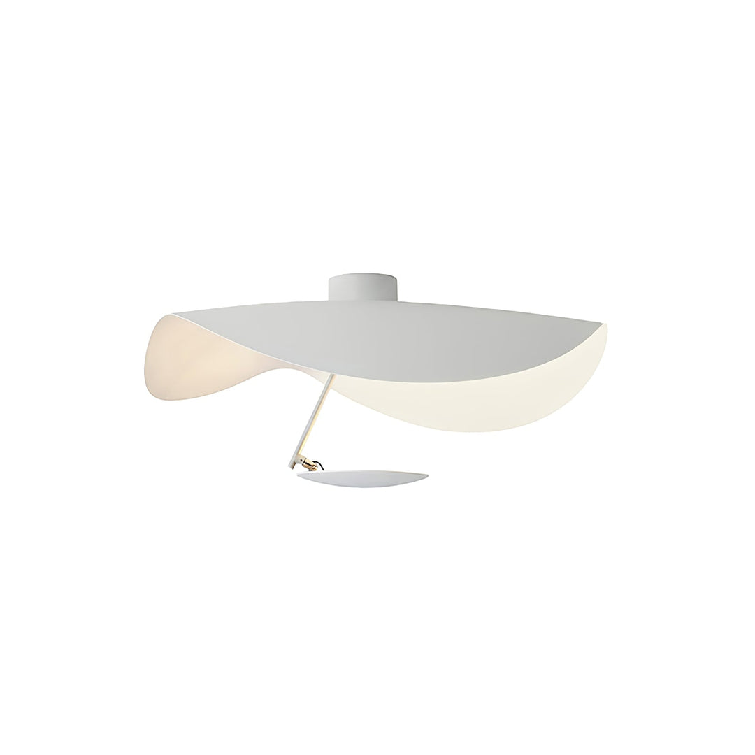 Solara Plafonnier Abat-jour Courbé et Intérieur Doré - Neutralighting