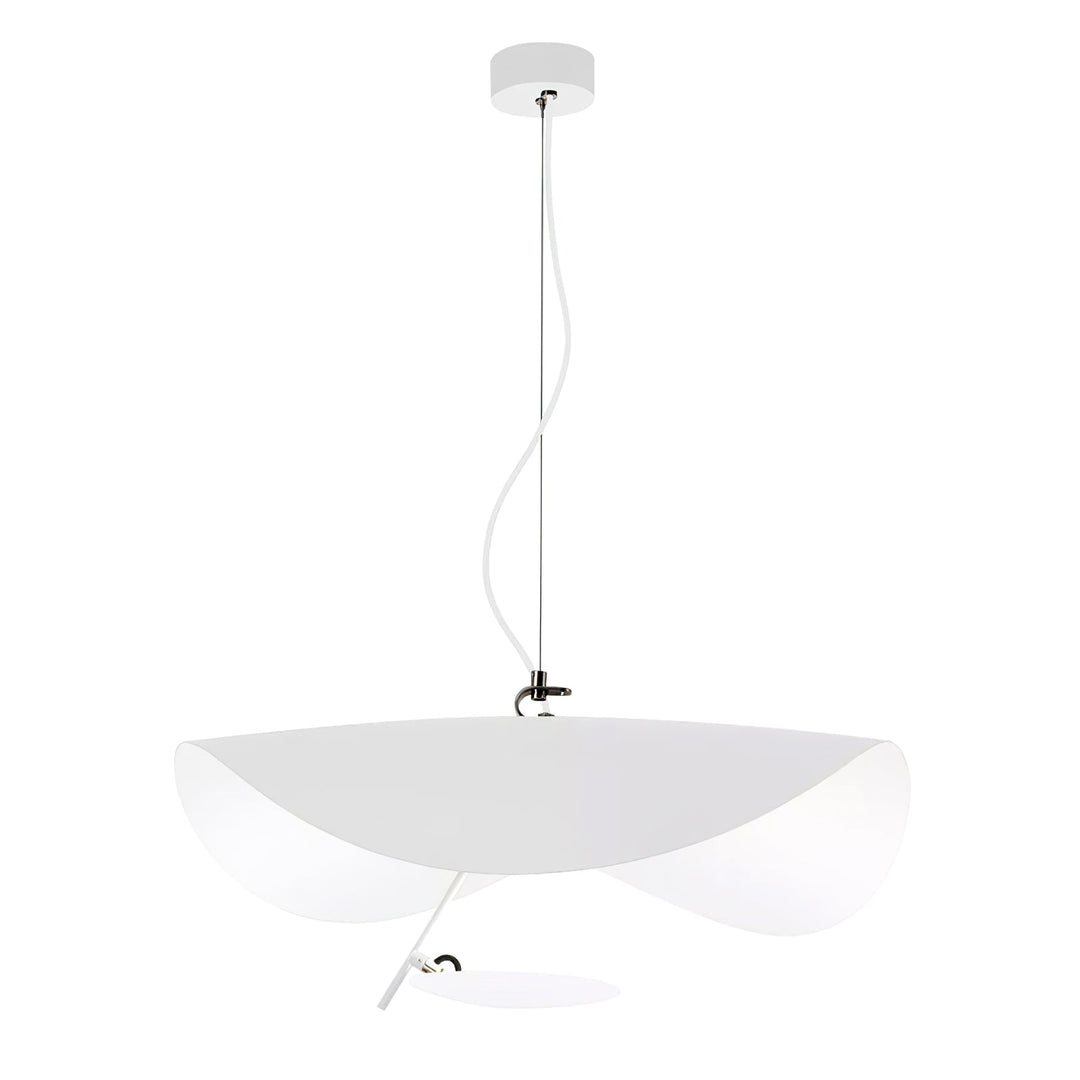 Lustra Suspension Lampe Abat-jour Courbé Noir et Or - Neutralighting