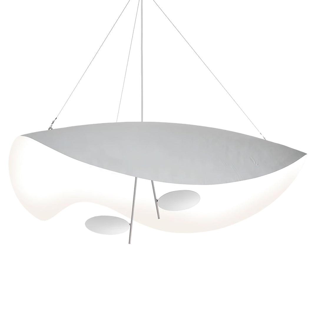 Lustra Suspension Lampe Abat-jour Courbé Noir et Or - Neutralighting