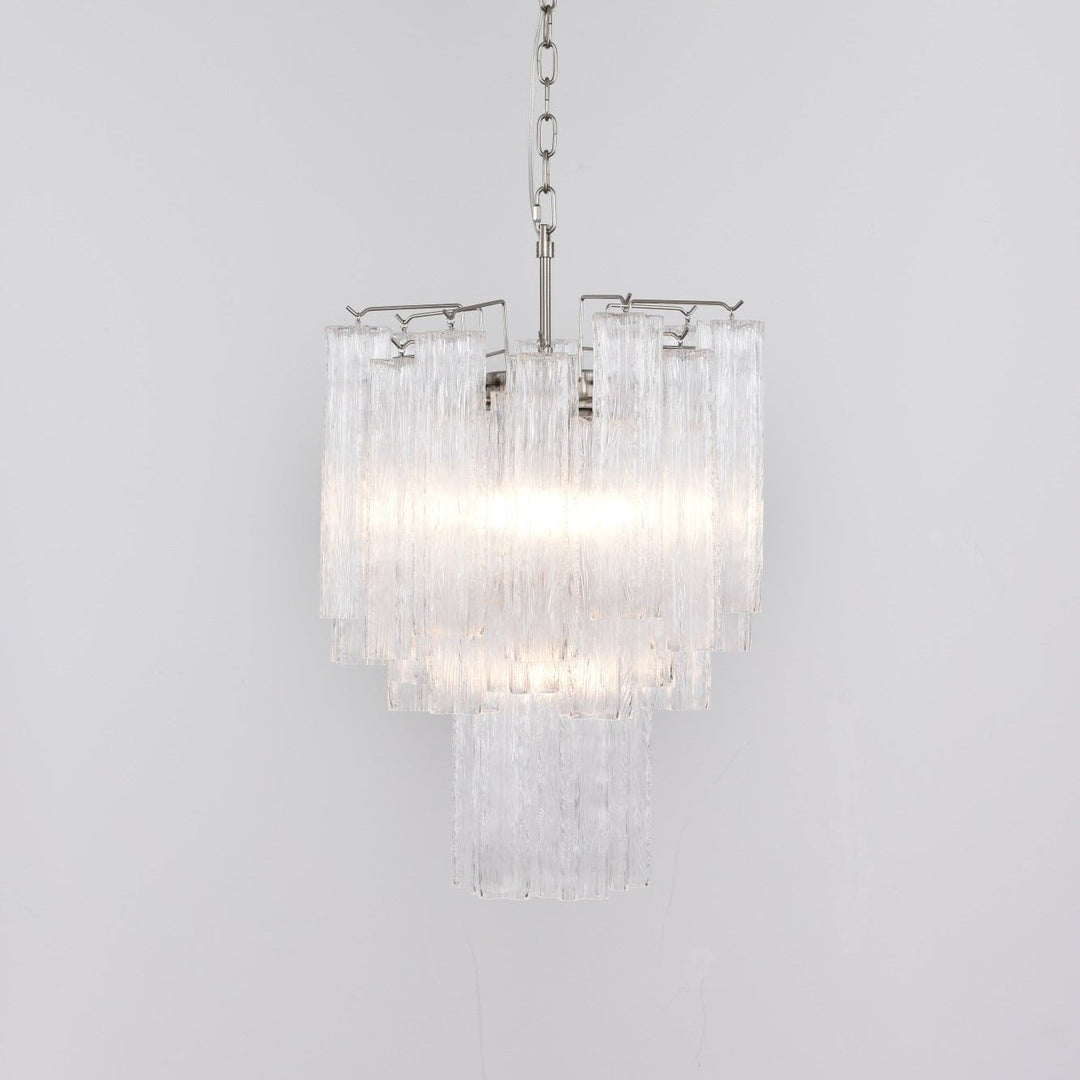 Aurora Chandelier en Verre Clair Moderne - Neutralighting
