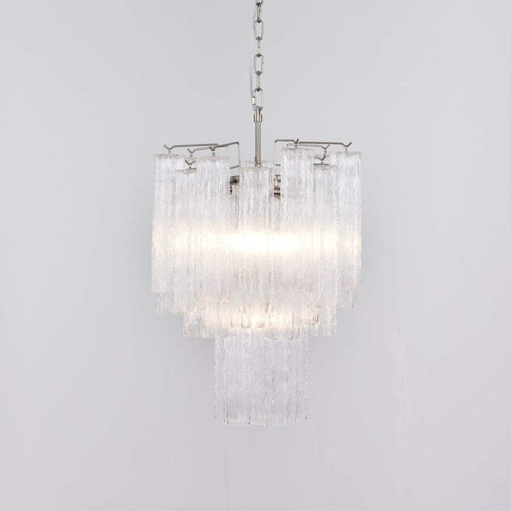 Aurora Chandelier en Verre Clair Moderne - Neutralighting