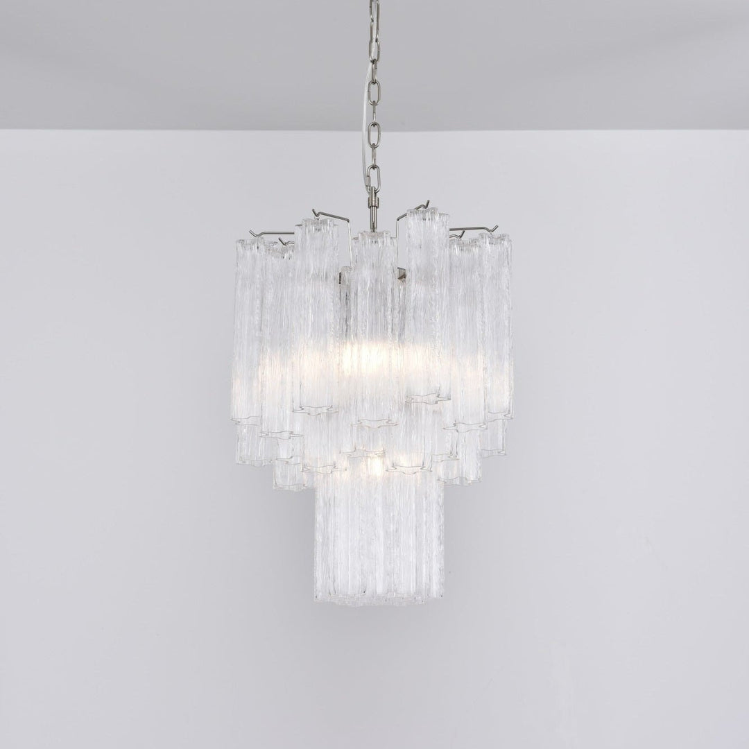 Aurora Chandelier en Verre Clair Moderne - Neutralighting