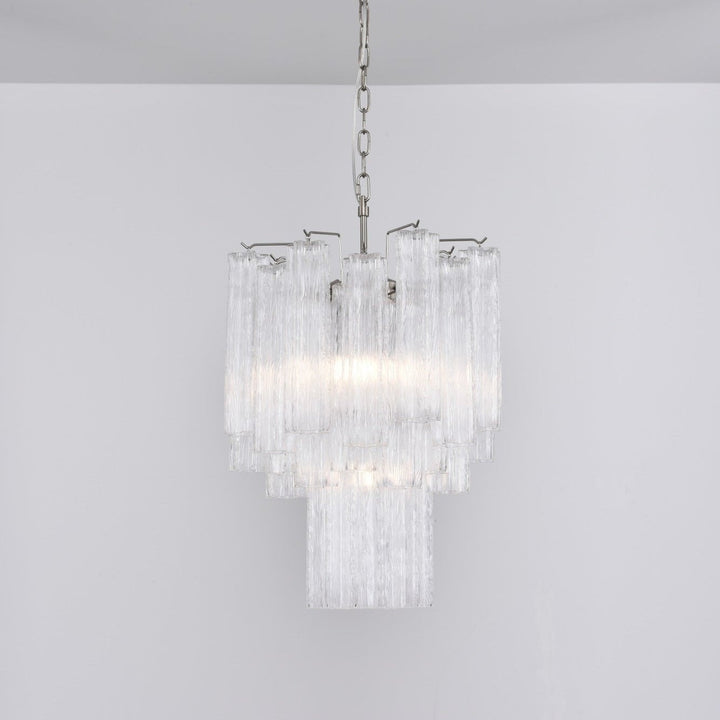 Aurora Chandelier en Verre Clair Moderne - Neutralighting