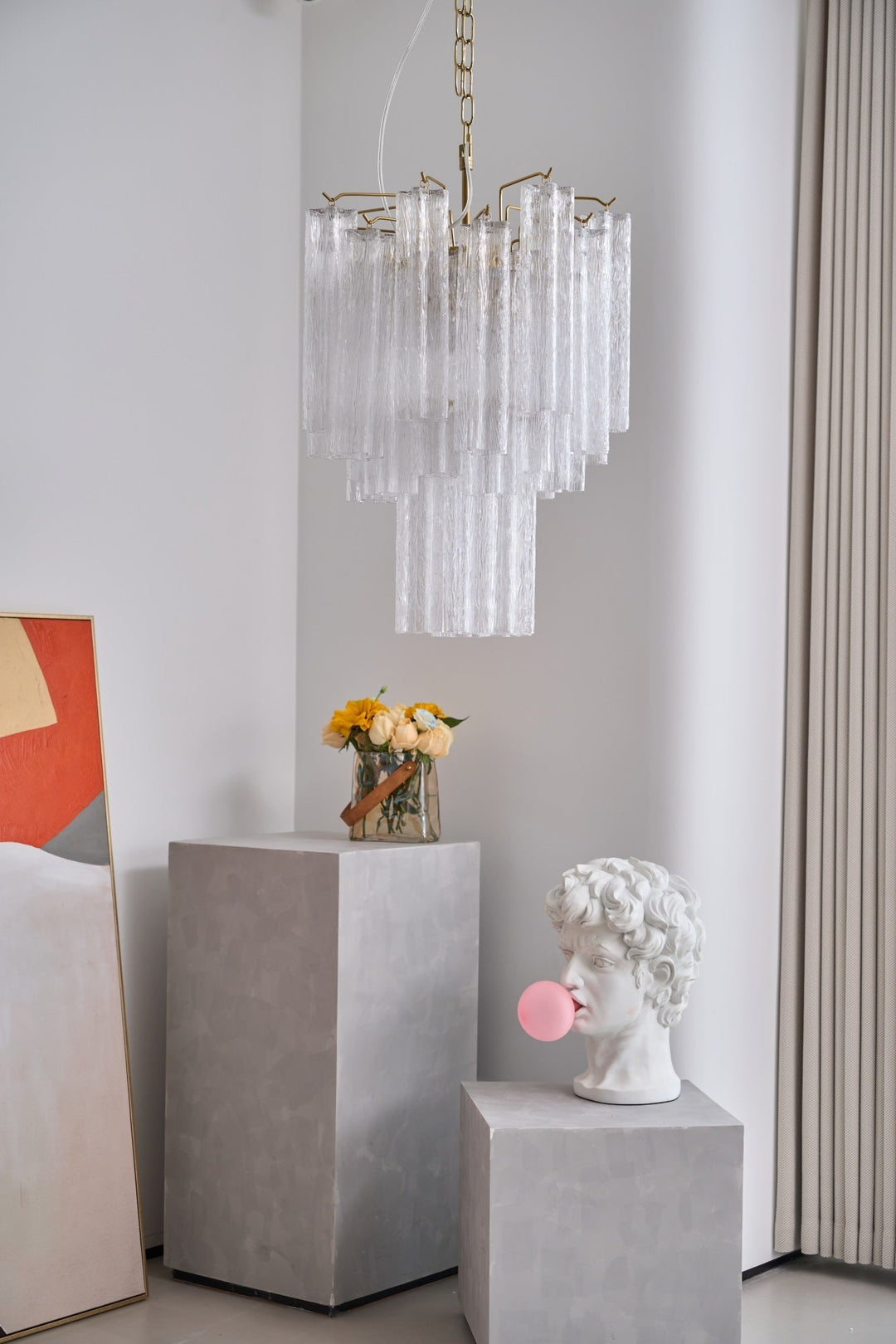 Aurora Chandelier en Verre Clair Moderne - Neutralighting