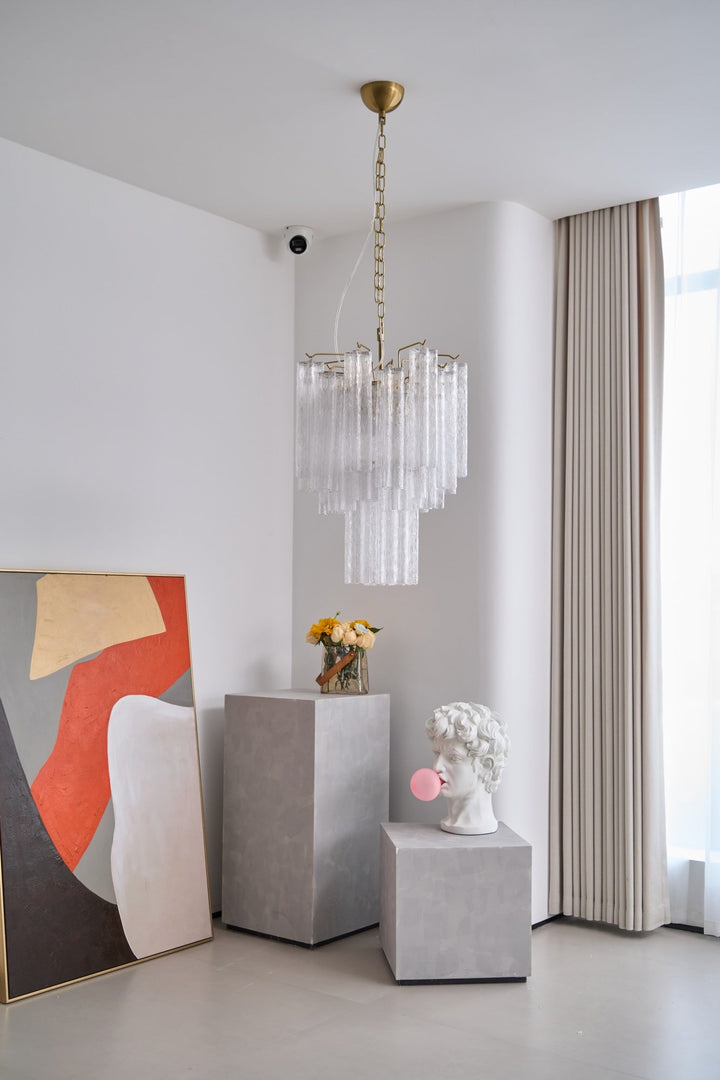 Aurora Chandelier en Verre Clair Moderne - Neutralighting
