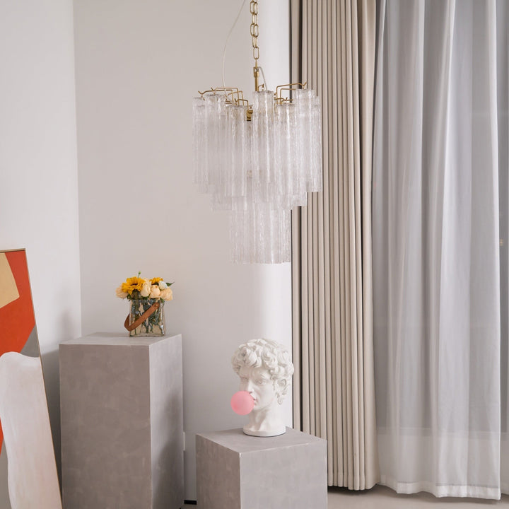 Aurora Chandelier en Verre Clair Moderne - Neutralighting