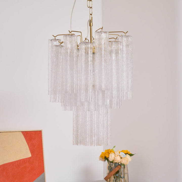 Aurora Chandelier en Verre Clair Moderne - Neutralighting