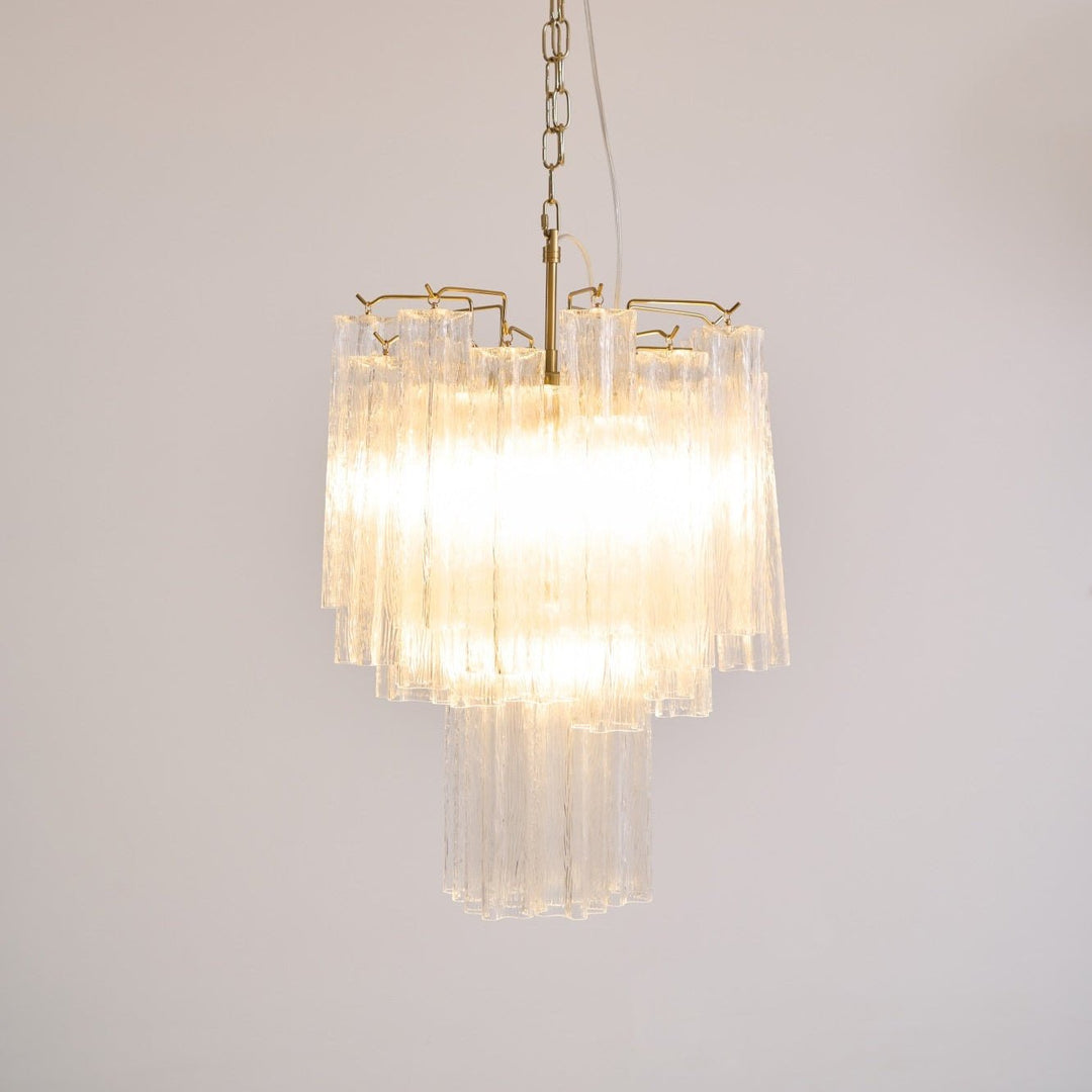 Aurora Chandelier en Verre Clair Moderne - Neutralighting