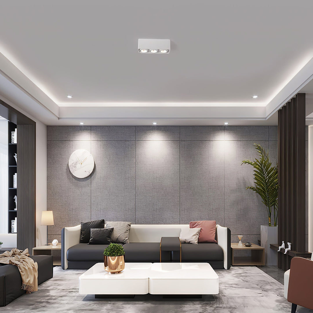 Solara Projecteur Encastré Jumeau LED Angulaire Minimaliste - Neutralighting